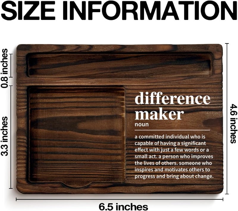 YGBF Difference Maker Gifts Sticky Note Holder Appreciation Gifts for Coworkers Mentor Boss Leader Difference Maker Definition Self-Stick Note Pad Holders Office Cubicle Decor - Image 2